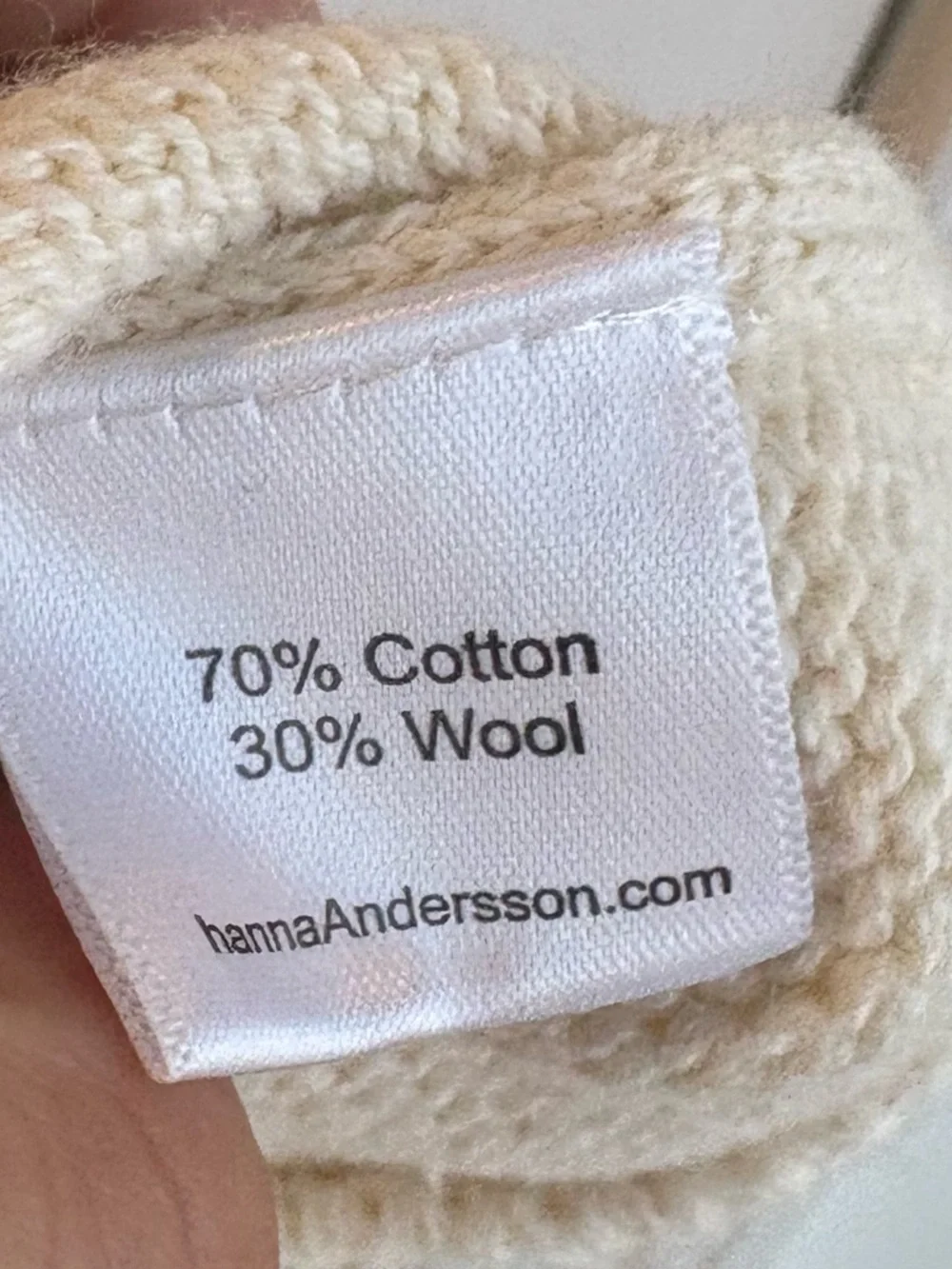 Hanna Anderson Storyteller Merino Wool Blend Sweater Dress Floral Cream Size 5